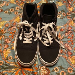 Womens black hi top vans